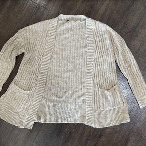 Open sweater with tie sides
